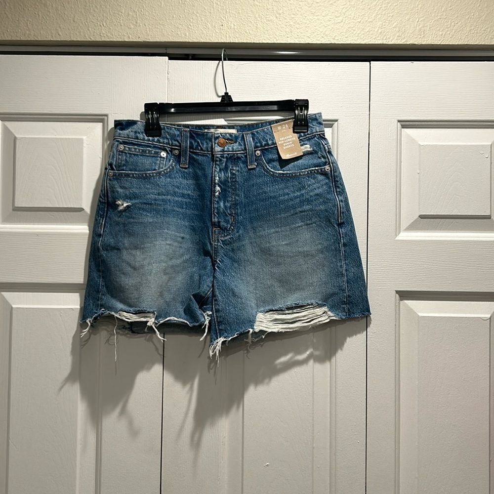 Madewell Relaxed Mid-Length Denim Shorts NWT